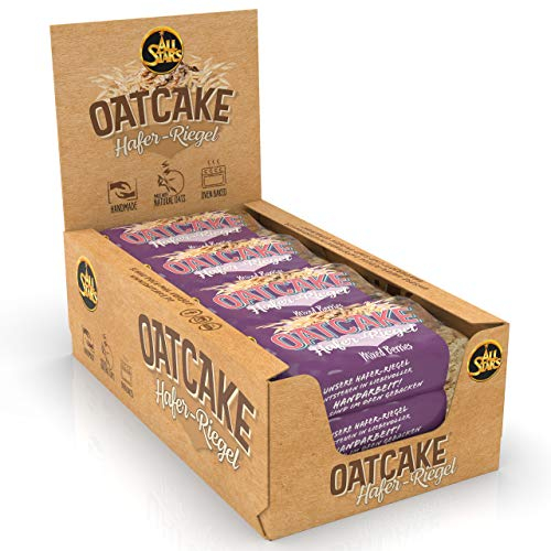 ALL STARS Oatcake Hafer-Riegel (Mixed Berries, 12 x 80g) – Energy-Riegel mit Haferflocken & hochwertigen Kohlenhydraten – gebackener Oat Bar - soft & sättigend - idealer Mahlzeitenersatz