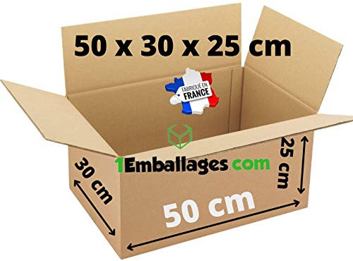 Lot de Cartons pour Déménagements 50X33X25 cm solide (10)