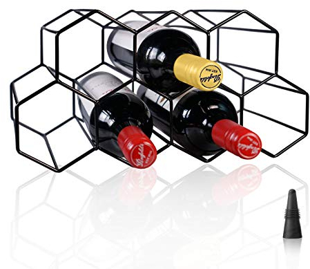 Wine Racks Countertop Wine Rack Freestanding Floor Wine Holders Stands for Counter, Metal Wine Rack, Wine Bottle Rack, Bottle Holder for Bar Liquor Cabinet, Table Top Wine Rack Mini Bars for Home