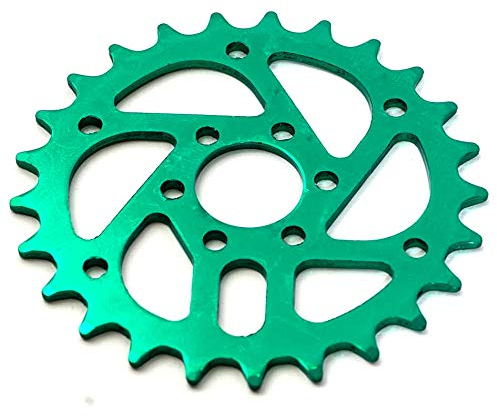 KHE BMX Plato 25 dientes verde anodizado CNC solo 78 g
