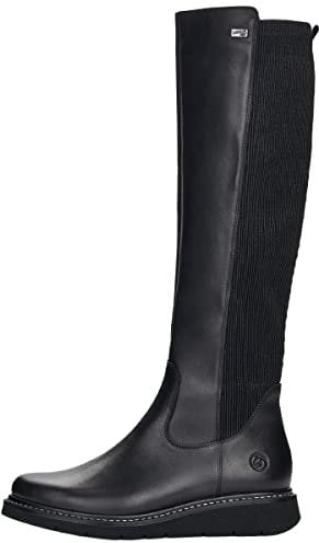 Remonte Damen D3975 Kniehohe Stiefel, schwarz 01, 37 EU