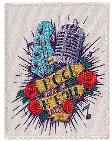 Mono Quick Rock N ROLL - Aufnäher Aufbügler Applikation Iron-On Patch