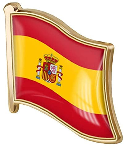 TOSSPER 1pc España Bandera Pin Badge Metal Esmalte Pin Brooch Spanish Bandera Novedad Regalo Lazo Corbata Pin Insignia Accesorio