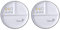 Cabilock 2pcs Ceramic Divided Dinner Plate 3- Grid Portion Control Plate Luncheon Plates Salad Plates Dishes for Weight Loss Diabetes and Healthier Diets Random Style