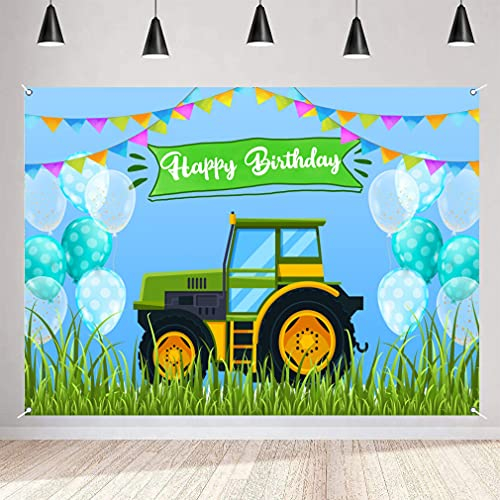 Geburtstags Dekoration Traktor Thema Geburtstagsparty Hintergrund Alles Gute zum 1. 2. 3. 6. Geburtstag Partybanner für Junge Happy Birthday Bauernhof Deko Kuchen Tabelle Bannerzubehör