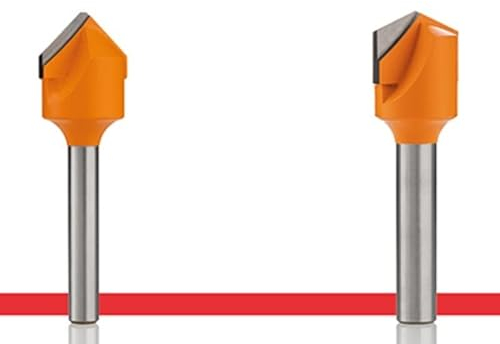 Fraise à rainurer en V pour matériaux composites d'aluminium - SW 135 mm, d 18 mm, D 8 mm, GL 59 mm