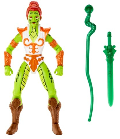 Masters of the Universe Origins Toy, Rise of Snake Men Snake Armor Teela, Articulated Collectible MOTU Toy with Accessory, Mini Comic, HKM73