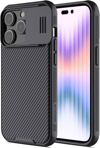Nillkin Case for Apple iPhone 14 Pro (6.1 Inch) CamShield Pro Camera Slider Double Layered Protection TPU + PC Black Color