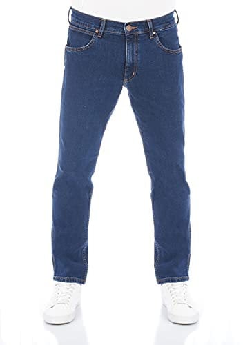 Wrangler Jeans Herren Stretch Regular Straight Fit Greensboro Jeanshose Denim Blue w38, Farbe: Blue Chip, Größe: 38W / 36L