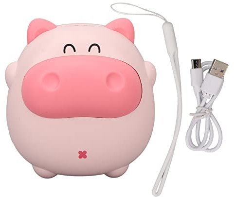 Niedlicher Schweine-Handwärmer, USB-Handwärmer mit Licht, Wiederaufladbarer Handwärmer, Elektrischer Handwärmer mit Lanyard-Design, Warme Geburtstagsgeschenke,