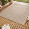 SIMPEX Outdoor Teppich, Rauten Design, Beige, 80 x 150 cm, Skandinavischer Stil, für Küche, Balkon, Terrasse, Garten, Picknick