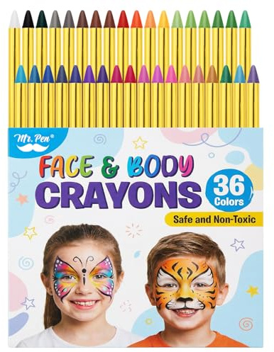 Mr. Pen- Kids Face Paint Sticks, 36Colors, Face Paint for Kids, Face Paint Crayons, Face Paint Stick, Face Crayons, Face Paint Pens