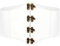 BlackButterfly Piratenkostüm Cosplay Elastisch Halloween Kostüm Taille Nieten Waspie Korsett Gürtel (Weiß, M)