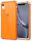 Svanove Designed for iPhone XR Case Clear, Neon Vibrant Bright Color, Transparent Protective Jelly Silicone Case for Women Girl Cute, Soft Flexible TPU, Thin Slim, Neon Orange