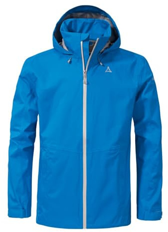 Schöffel Herren 2.5L Jacket Aiplspitz M, leichte Outdoor Jacke, wasserdicht & atmungsaktiv, Regenjacke aus 2,5-Lagen Venturi mit 2-Wege-Stretch und verstellbarer Kapuze, directoire blue, 46