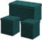YITAHOME Sitzbank mit Stauraum Faltbare 76x38x40cm+38x38x40cmx2 in Samt grüner - Sitzwürfel mit Stauraum und Deckel mit Samtbezug - Sitzcube Fußablage klappbare Aufbewahrungsbox Truhe Hocker