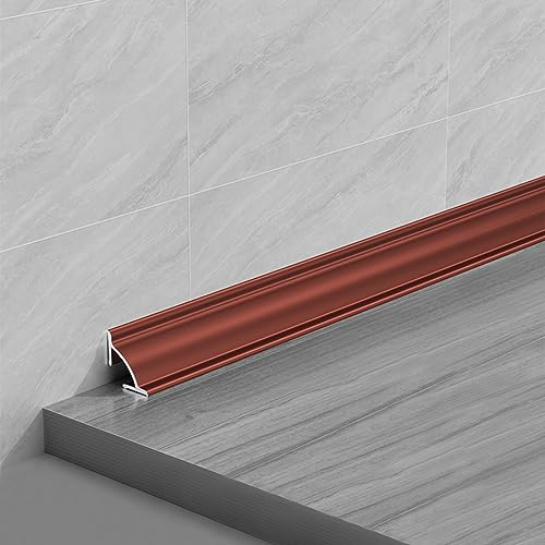 TEN-HIGH 4 Stücke Aluminium Ecklinien Kantenzierleiste,300 * 30 * 23mm Quadranten Kabelkanal,Aluminiumprofile für Heimwand-Inneneckendekoration,rotgold