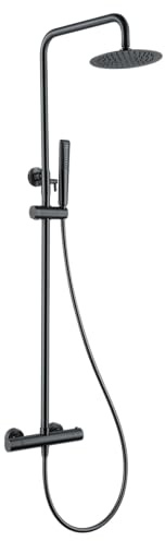 IMEX BTN047/BGM NÁPOLES Conjunto Ducha Termostático Black Gun Metal