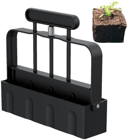 Fabricante de bloques de suelo | Fabricante manual de bloqueo de suelo | Herramienta portátil de bloqueo de tierra con mango | Bloqueador de tierra de plántulas | Herramientas de jardinería Bloque de