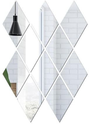 PARENCE.- Lot de 10 Stickers Miroir Adhésifs - Décorez avec Créativité - 15x15cm - Décoration Intérieur - Toutes Surfaces