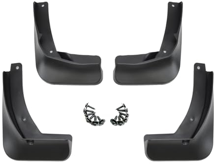 J&J AUTOMOTIVE | Schmutzfänger 4er Set vorne + hinten für Golf 7 2013-2019 Schrägheck, Abwaschbar, Einfache Montage, Strapazierfähig, Schwarz