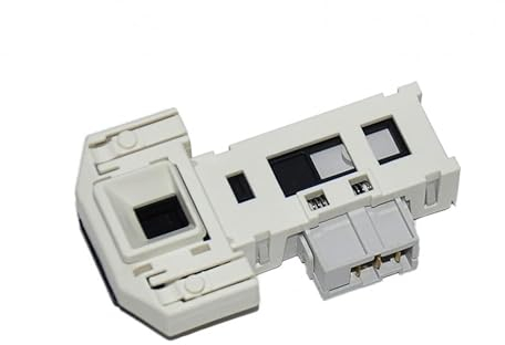 TALENTEC home - Electrocerradura Bloqueador de Puerta Compatible con Varios Modelos de Lavadoras Balay, Bosch, Lynx y Siemens | Ref. DA003561 | Plástico ABS y metal | Color Blanco y Negro | 1 Unidad