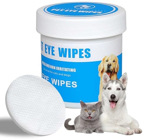 Katslyn Eye Wipes For Dogs,Pet Tear Stain Remover Wipes,Cat & Dog Eye Wipes for Remove Discharge & Mucus Secretions, Cat Eye Wipes, Pet Cleaning Wipes For Eyes, Wrinkle, Face(200pcs)