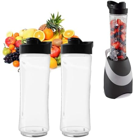 2 BRE-Ville ble-nder Bottle, Blend Active Bottle Only, 20oz Blow-Molded Smoothie Bottle with Cap, Take-Away Juicing Cup, for ost-er BLSTPB and BLSTP2 Models