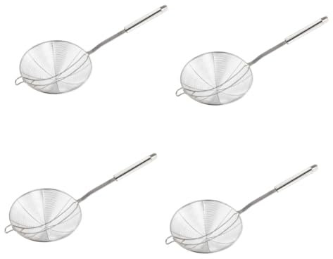 Garneck 2St Drahtlöffel wire mesh küchenmaschiene -Sieb pasta strainer Aufhängeschlaufe großes Sieb Nudellöffel Kochlöffel braten Lametta Netz Nudeln Hot-Pot- pfanne