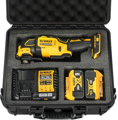 Case for Dewalt Oscillating Multi Tool - Waterproof Hard Tool Box for Dewalt Multi-Tool: DCS356B | DCS354B | DCS353B, Power Tool Kit Bag for Dewalt 20V Max Oscillating Tool/Battery/Charger (Case Only)