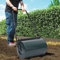 Sufrk Arieggiatore da Giardino Verde e Nero 63 cm 50 L,Rullo da Giardino Apertura Laterale Livellare Prato