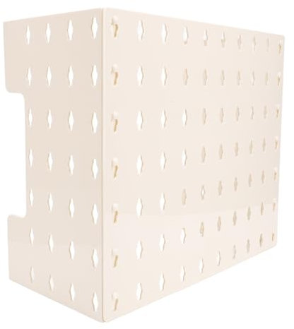 White Kitchen Pipe Cover Storage Rack, S Size, Wall Mounted Pegboard, Strong Load Capacity, Easy Access, Effective