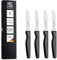 GEHRING Solingen Gemüsemesser Serie Wave 4er Set I 8 cm Klingenlänge I rostfreier Edelstahl I ergonomischer Kunststoffgriff I 4-teiliges Messer Set I Küchenmesser I Made in Germany