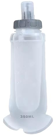 Flacon d'hydratation en TPU, flacon d'hydratation pliable - Bouteille d'eau de sport en TPU souple de 350 ml | Flasque de course pliable avec lanière, pour l'aventure en plein air, le fitness, le