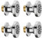 WRKMH 4 Pcs Seitenbrausen Dusche Chrom Seitenbrause Runden Massagedüse 50 * 50mm Edelstahl Seitenbrause Brause Winkel Einstellbar Seitenbrause Dusche für Badezimmer