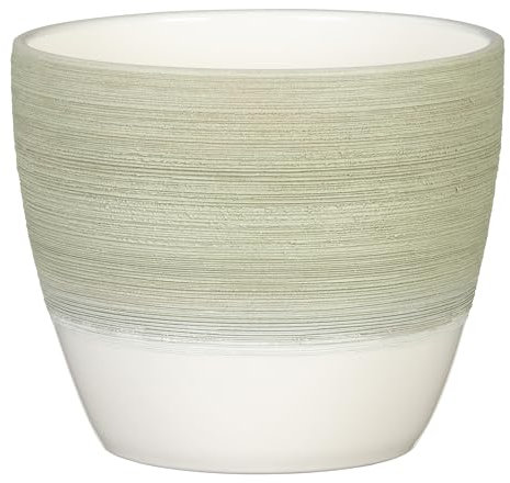 Scheurich Pot de Fleurs en céramique, Couleur crème Matcha, diamètre 19 cm, Hauteur 17,5 cm, 3,3 l Vol.