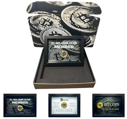 BitME Solutions | Bitcoin Bilderrahmen Krypto | Deko Geschenke für Männer | Crypto gaming Deko | BTC Büro Dekoration | Kryptowährung | Geburtstagsgeschenk für Männer (21MILLION)