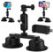 Soporte de Ventosa para GoPro,Doble Ventosa magnética con Cabezal esférico,Brazo mágico,Soporte para cámara de acción,para cámara de Coche,Parabrisas y Ventanilla de Coche
