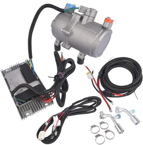 OGHF AP03 Universal-12-V-Elektro-AC-Kompressor-Kit – Halbgeschlossener horizontaler Scroll-Typ | Kompatibel mit den meisten Fahrzeugen | Ersatzteile for Auto-Klimaanlagen (12 V DC, über 5000 U/min, üb