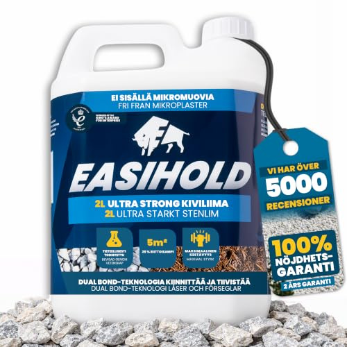 Vuba Easihold Liant de gravier 2 L - Colle pour roches, pierres et paillis - Dual Bond Tech - Prêt à l'emploi - Stabilisateur de gravier et d'écorce pour aménagement paysager des chemins, terrasses et