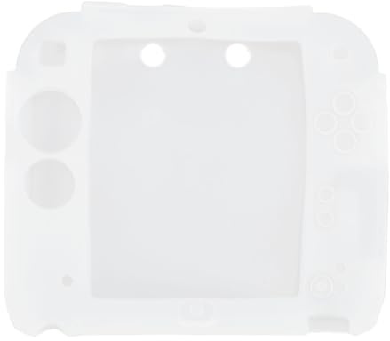 Akozon Schutzhülle für 2DS, Kratzfeste, Weiche Silikonhülle mit Displayschutzfolien Oben und Unten für Controller, Schwarz (WHITE)