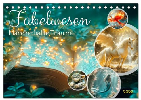 FABELWESEN Märchenhafte Träume (Tischkalender 2026 DIN A5 quer), CALVENDO Monatskalender: Magische Momente genießen (CALVENDO Wissenschaft)