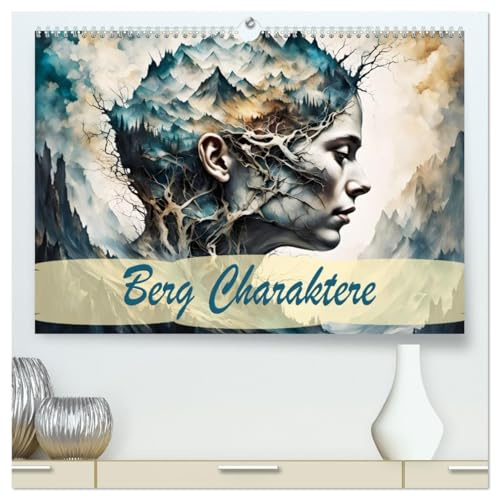 Berg Charaktere (hochwertiger Premium Wandkalender 2026 DIN A2 quer), Kunstdruck in Hochglanz: Ein Kalender, der die Seele der Berge einfängt mit KI erstellt. (CALVENDO Natur)