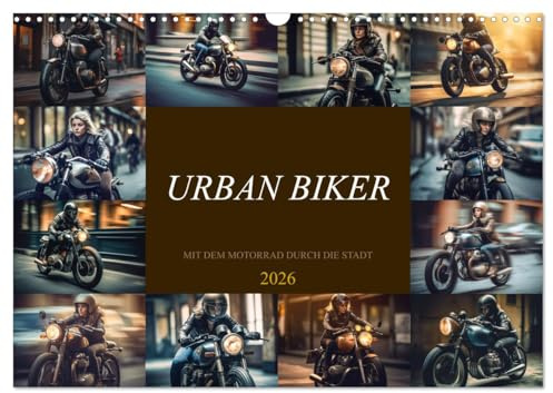 Urban Biker (Wandkalender 2026 DIN A3 quer), CALVENDO Monatskalender: Zeitlose Schönheit auf zwei Rädern. (CALVENDO Mobilitaet)