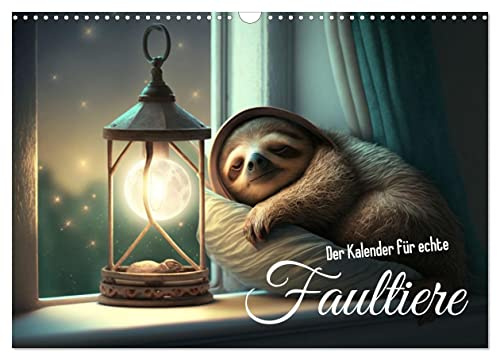 Der Kalender für echte Faultiere (Wandkalender 2026 DIN A3 quer), CALVENDO Monatskalender (CALVENDO Tiere)