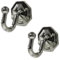 Stick-on Chromed Plastic Self Adhesive Tie Backs (1 Pair)