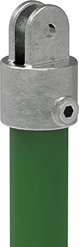 Fenau | Gelenk-Stück/Gelenk-Halter variabel, Ø 33,7 mm, Rohrverbinder, Temperguss galvanisiert, feuerverzinkt, inkl. Schrauben, kompatibel: Gelenkauge