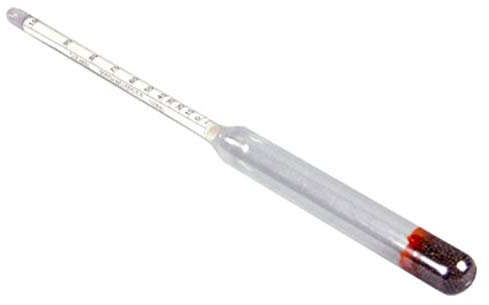 HHTEC Hydrometer 0-100 Vol% (utan termometer) alkoholmätare alkoholtestare, lämplig för alla sprit eller destillat