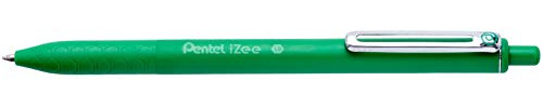 Pentel BX470-D Kugelschreiber iZee, Druckmechanik, Metallclip, 0, 5 mm Strichstärke, 12 Stück, Grün