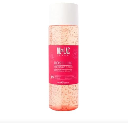 Mulac Cosmetics ROSELINE Tonico Idratante e Levigante con rosa damascena e acido ialuronico Vegan 200 ml